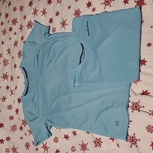 2 Bauer Team teal athletic short-sleeved t-shirts